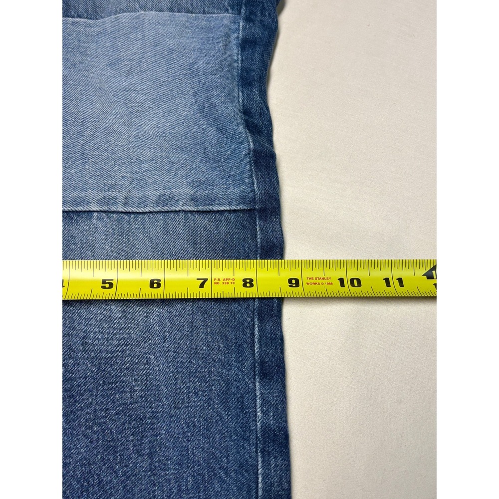 FRAME Le Slouch Straight Leg Paneled Button Fly Jeans Medium Wash Womens 32X32 - Picture 10 of 11